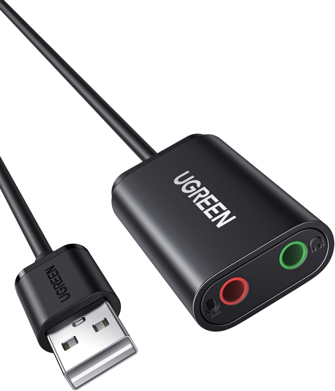 UGREEN Externe USB Soundkarte Klinke Adapter Schwarz