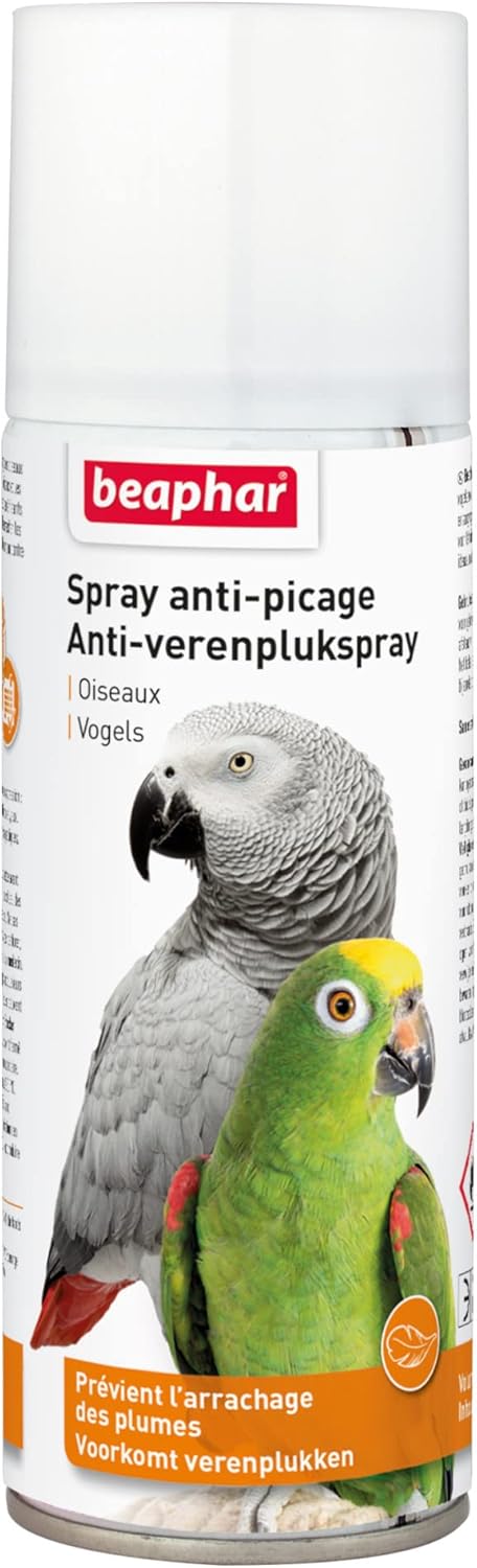 BEAPHAR Spray anti-picage pour oiseaux – prévention de l’arrachage des plumes, 200 ml