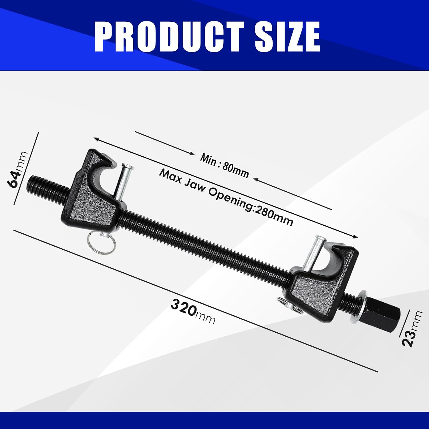 Detalle 2 de CCLIFE 1605 professionele veerspannerset, 2 stuks, spanbereik tot 300 mm