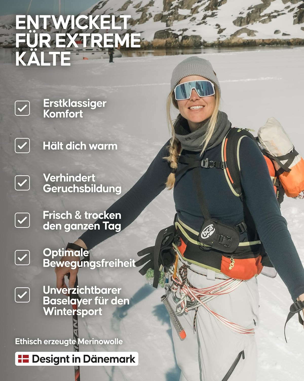 Detalle 1 de DANISH ENDURANCE Merino Thermounterwäsche 250 g/m²