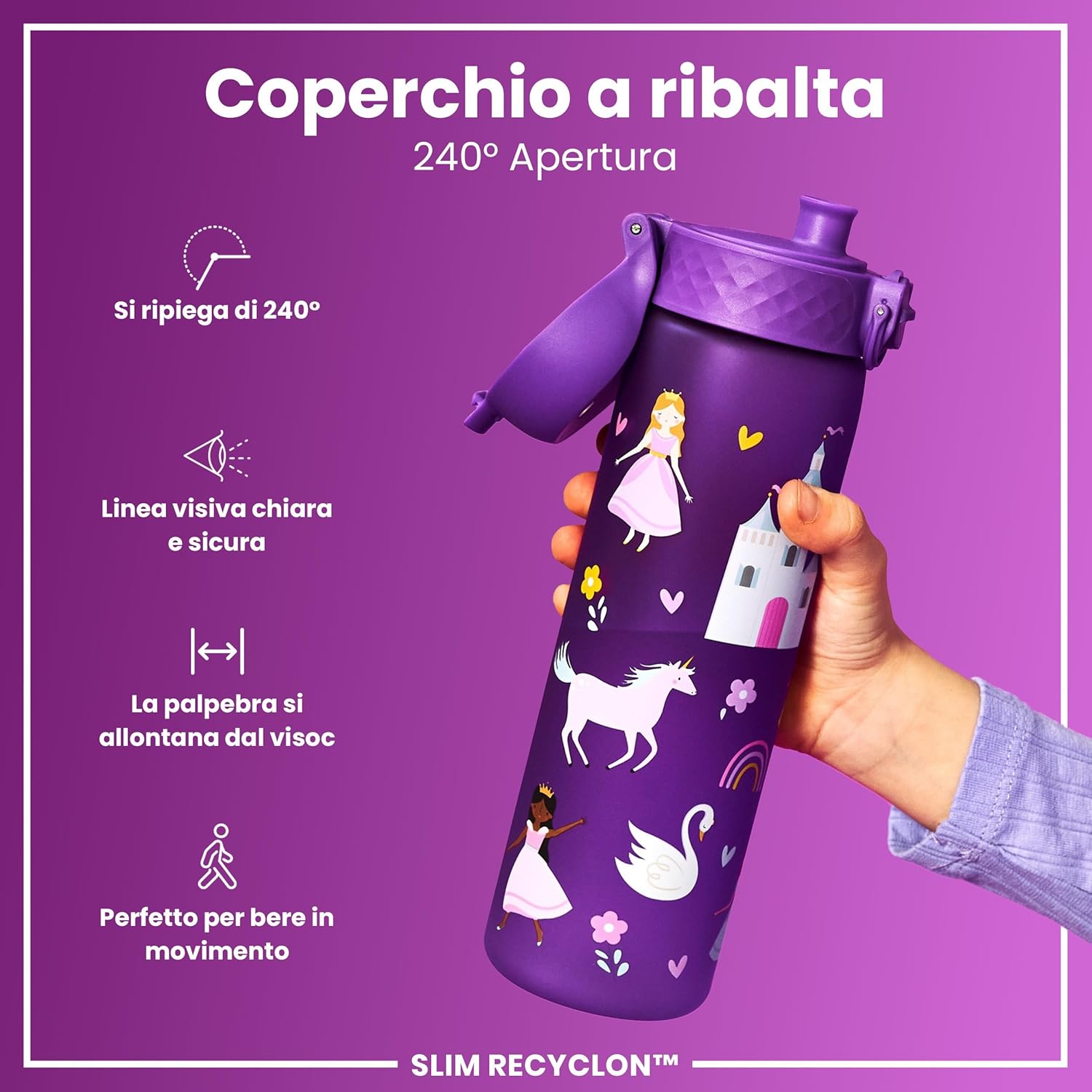 Thumbnail 3 de Ion8 Borraccia a Prova di Perdite 500 ml – Facile da Aprire, Lavabile in Lavastoviglie e BPA Free