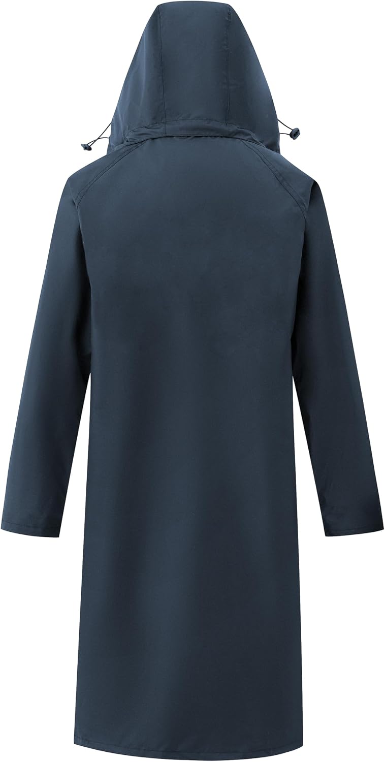 Detalle 2 de Wantdo Men's Long Raincoat with Detachable Hood