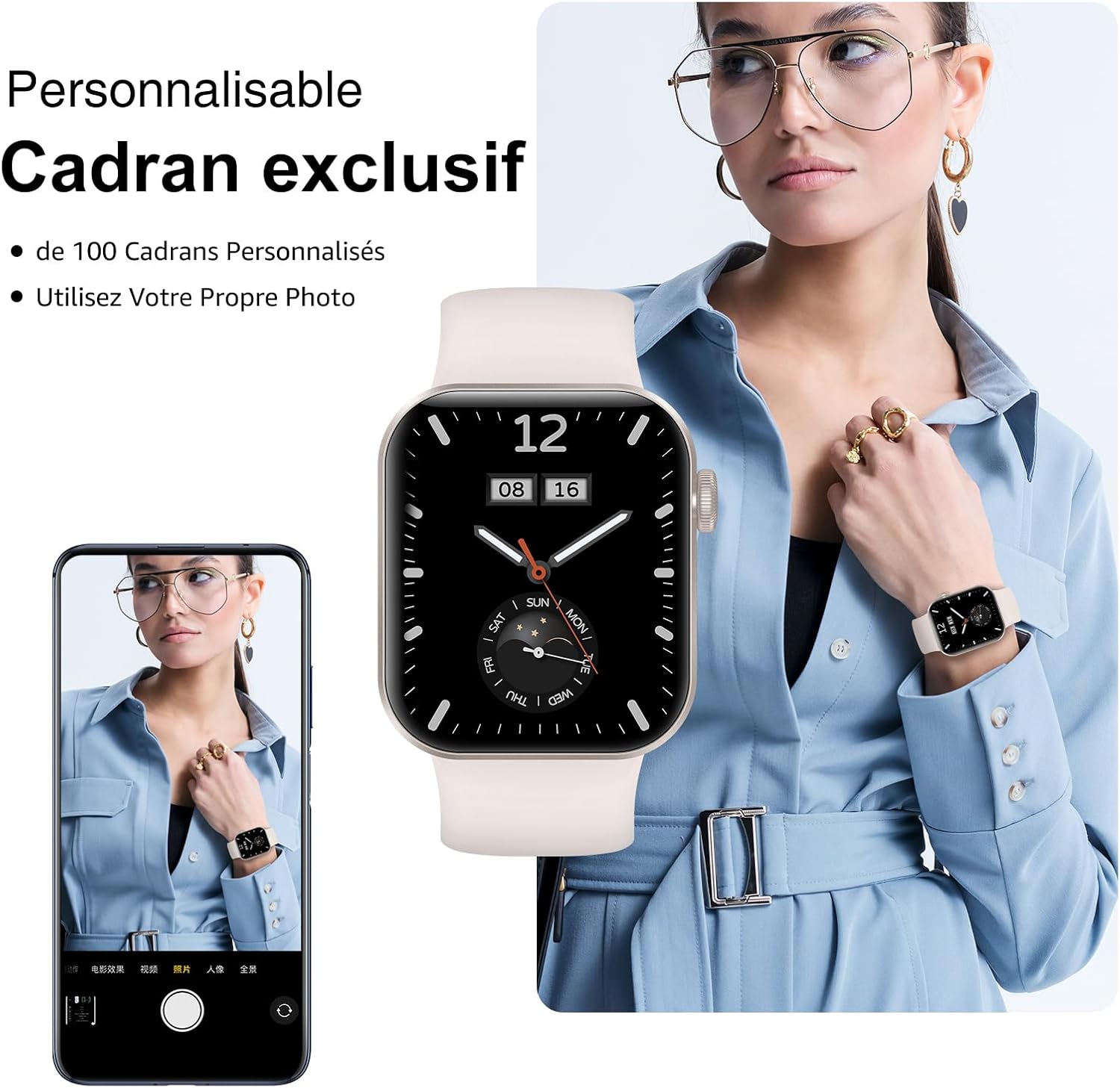 Thumbnail 5 de Montre Connectée P2 1,85'' – Appels Bluetooth, 140+ Modes Sportifs et IP68 (Android/iOS)