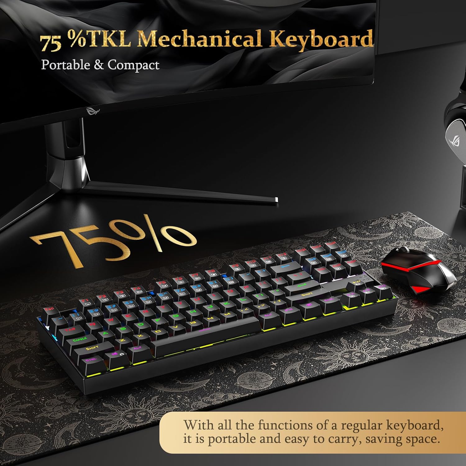 Thumbnail 2 de Redragon K552 Mechanical 87-Key Gaming Keyboard