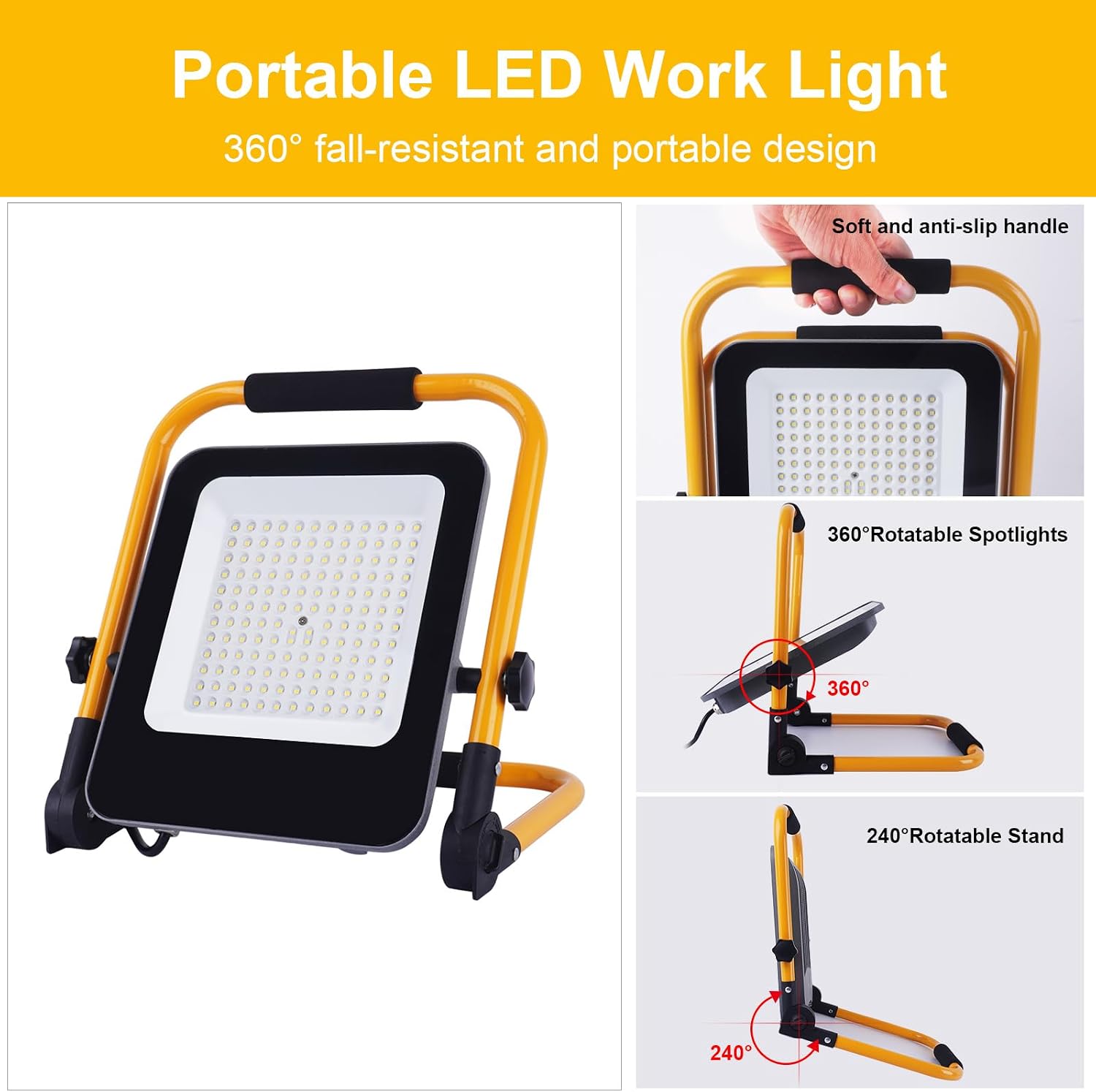 Detalle 2 de Fosingut Appliques de Projecteur 50W LED-byggspotlight, 5 000 lm, IP66