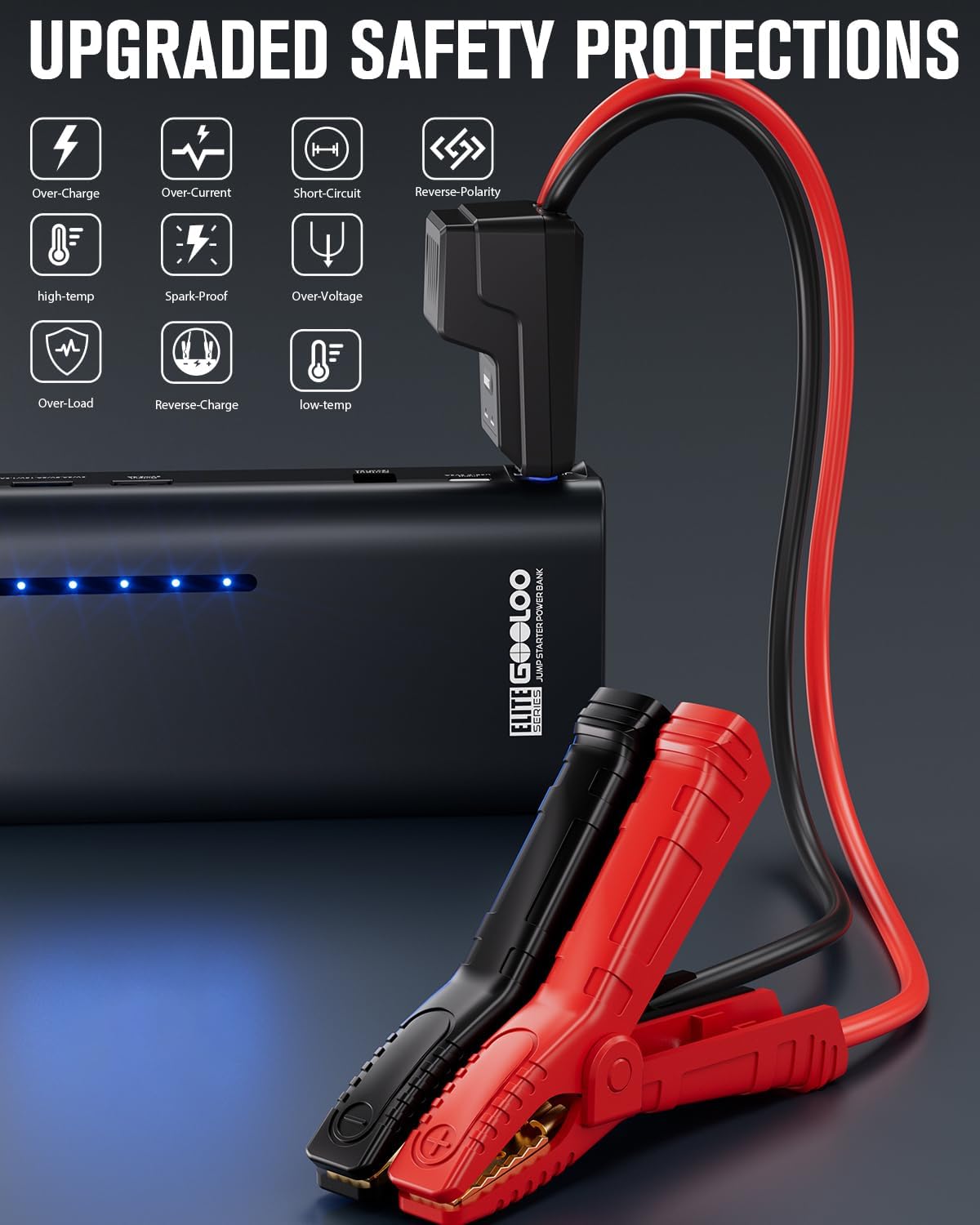 Thumbnail 5 de GOOLOO Jump Starter 3000A Peak: 12V Portable Battery Booster for Cars