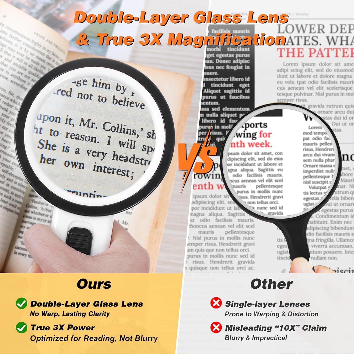 Thumbnail 2 de Magnifying Glass with Light 3x LED