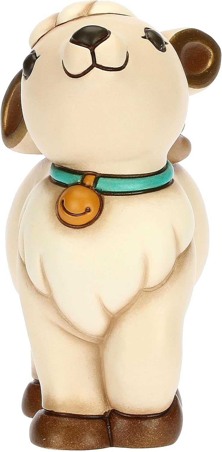 Detalle de THUN Renna Robin in ceramica decorata 9,2×6×12,5 cm