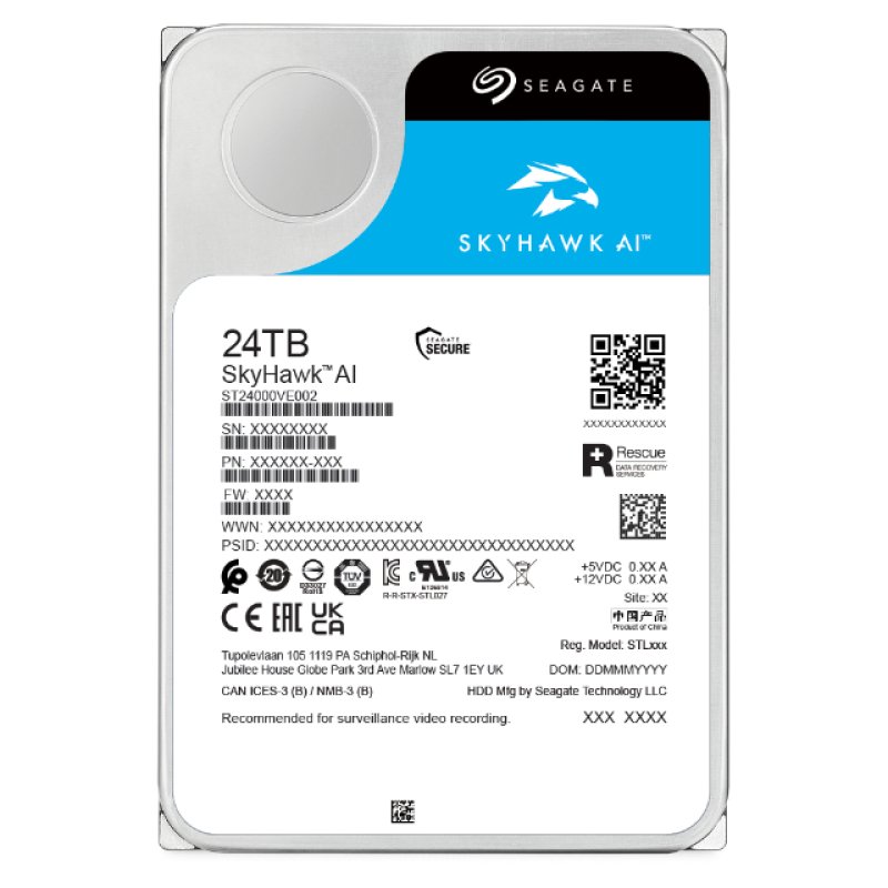 Thumbnail 2 de Seagate SkyHawk AI 3.5" 24 TB SATA 3: ficha para NVR con IA