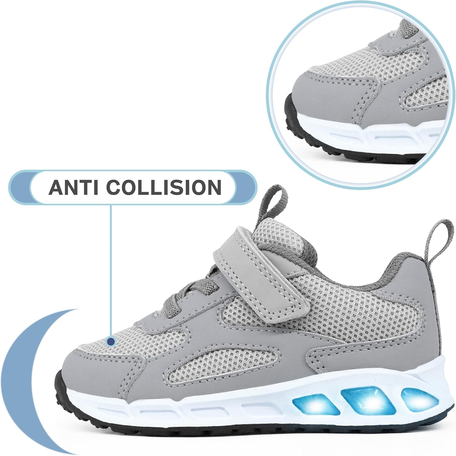 Thumbnail 4 de YESKIS Toddler Light Up Shoes: Breathable Mesh, No-Tie Closure, Safe Non-Slip Sole