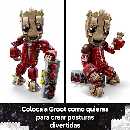 Detalle de LEGO | Marvel Groot con Traje de Saqueador (76341) – Figura articulada para coleccionistas y decoración