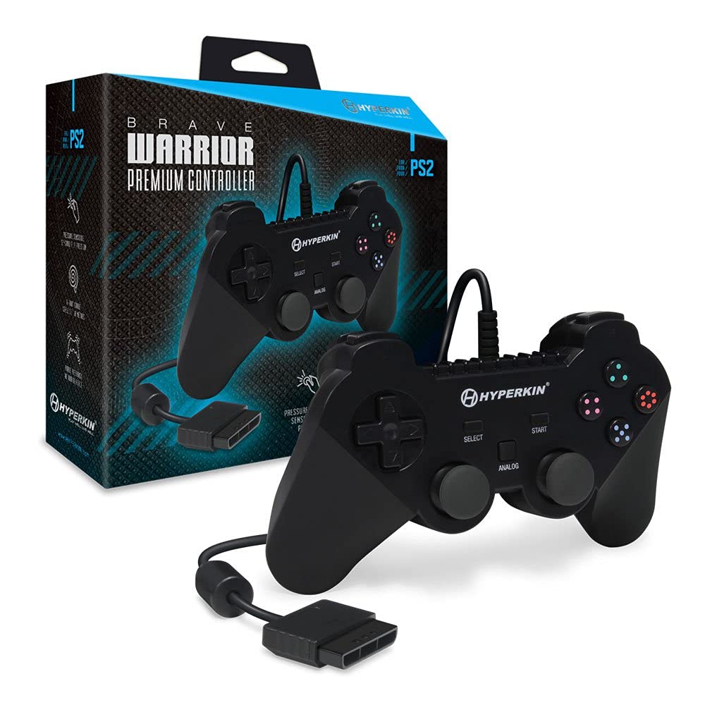 Detalle de Hyperkin Brave Warrior Premium Controller for PS2 (Black)