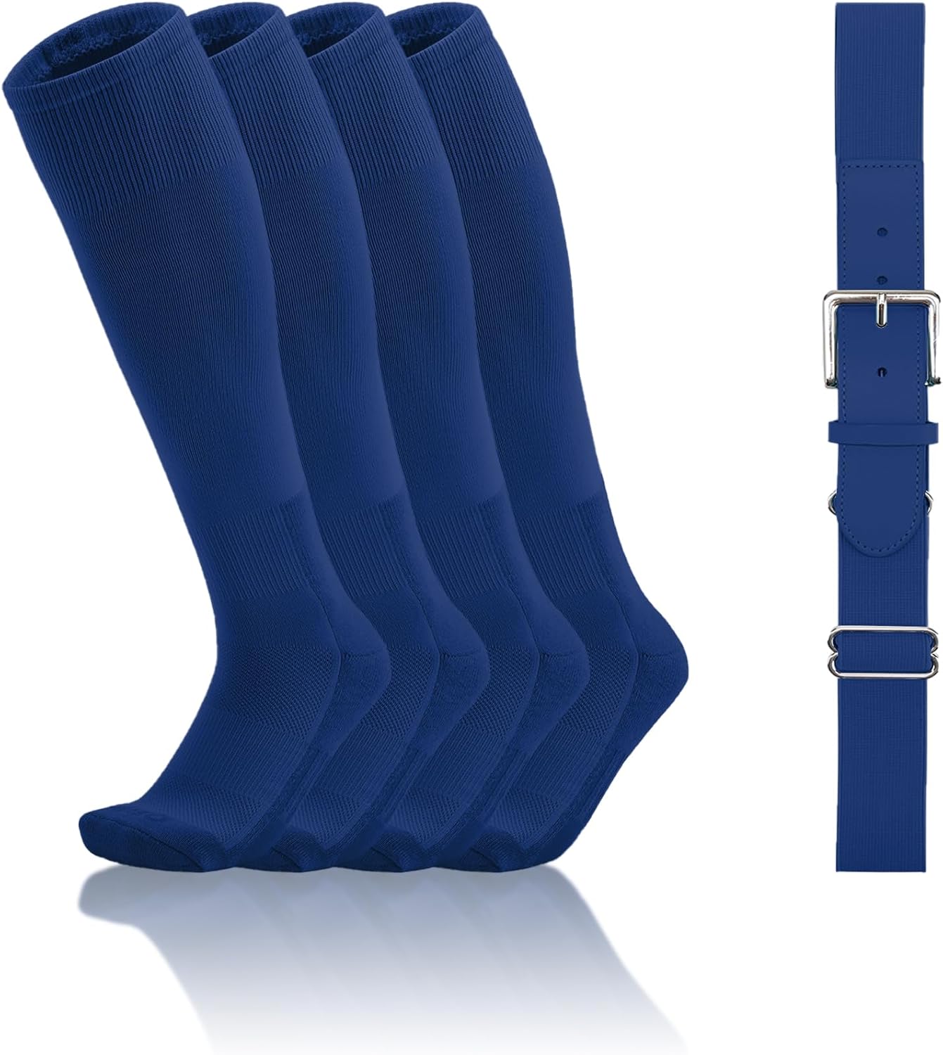 QBK Toddler Baseball Socks Belt Set