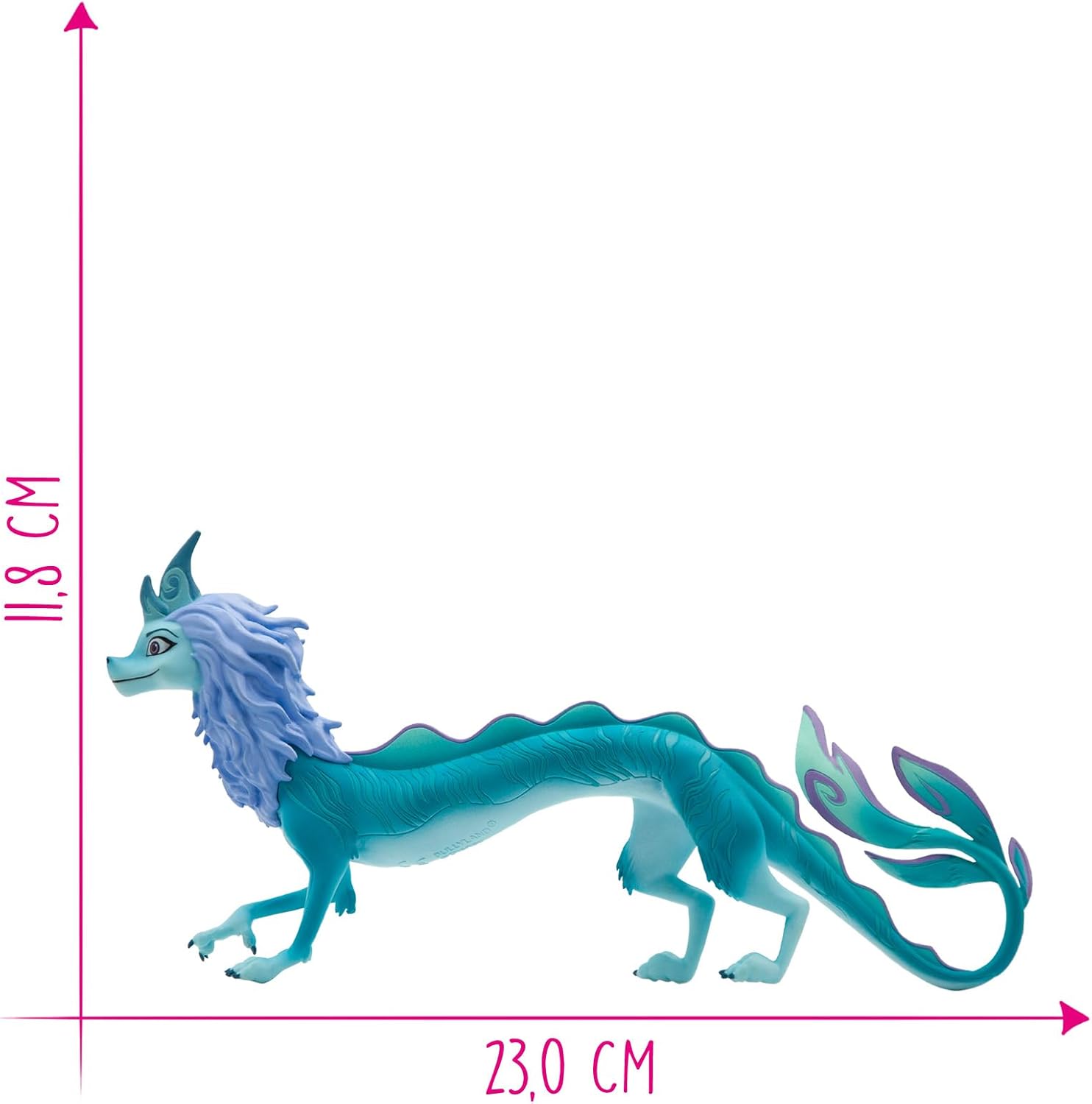 Detalle de Bullyland 11502 Figurine de jeu Dragon d'eau Sisu – Raya et le dernier dragon, env. 23 cm