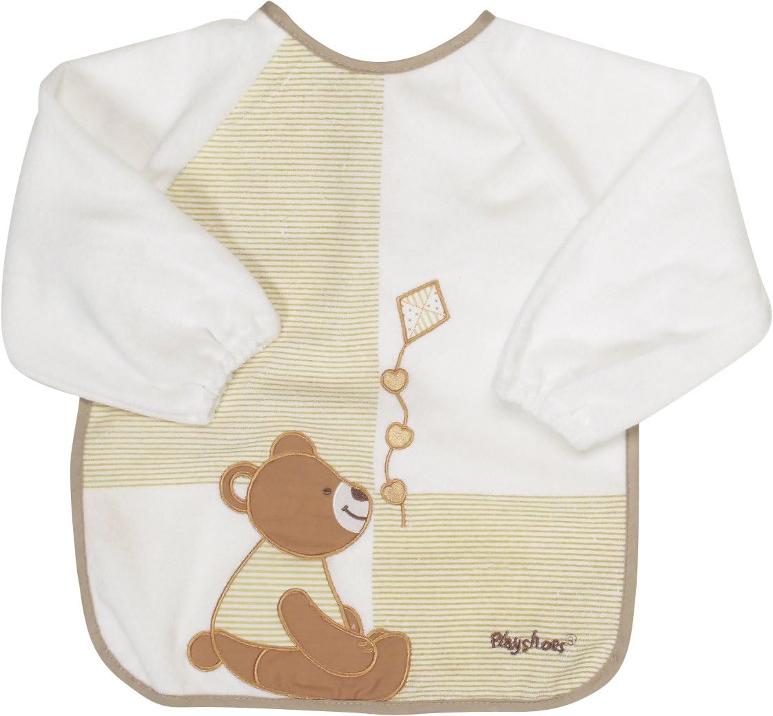 Detalle de Playshoes 507136 Bavoir Manches Longues – bavoir rouge à motif tigre pour bébé