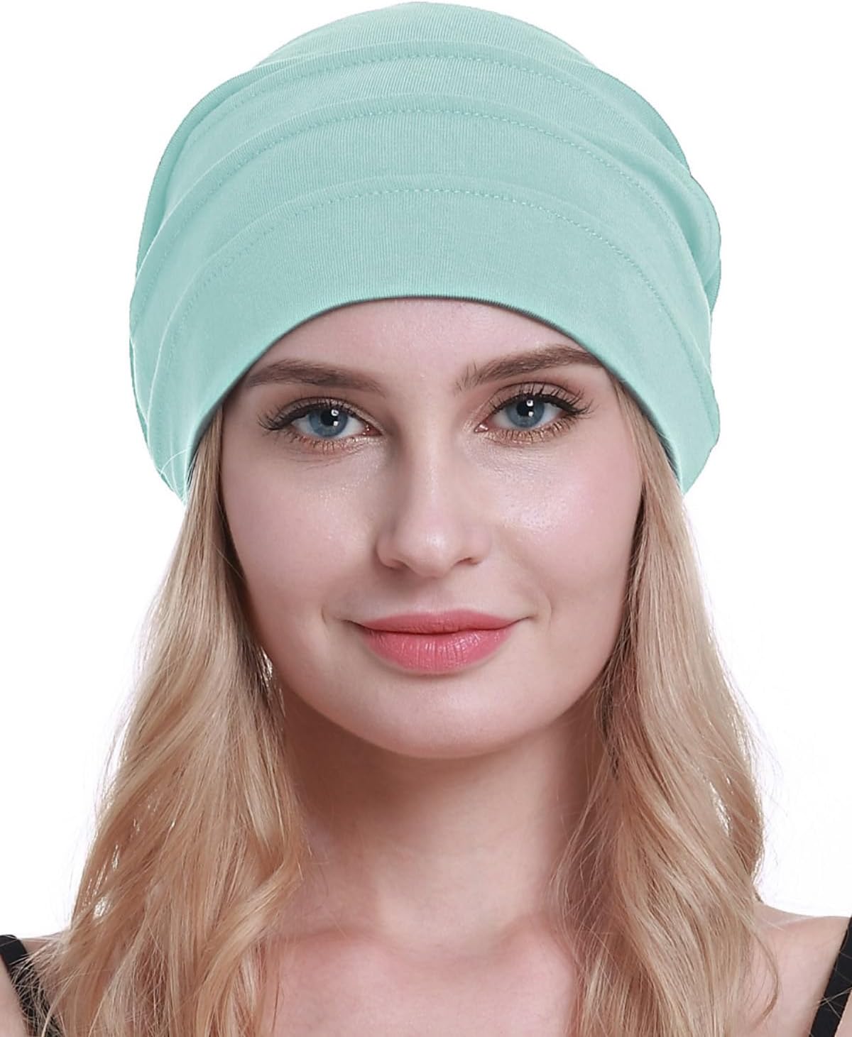 Detalle de osvyo CA-19A004W Cotton Chemo Hat for Women, Soft Cap for Hair Loss