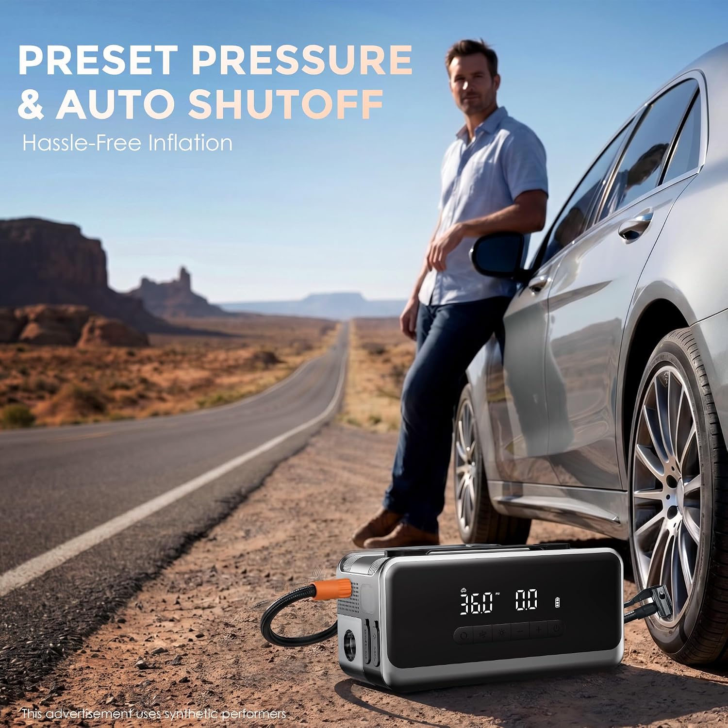 Detalle de Portable Jump Starter with Air Compressor 4000A