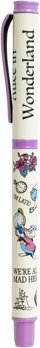 Detalle de Grupo Erik Alice in Wonderland-balpen met medium punt, zwarte inkt en geschenkdoos