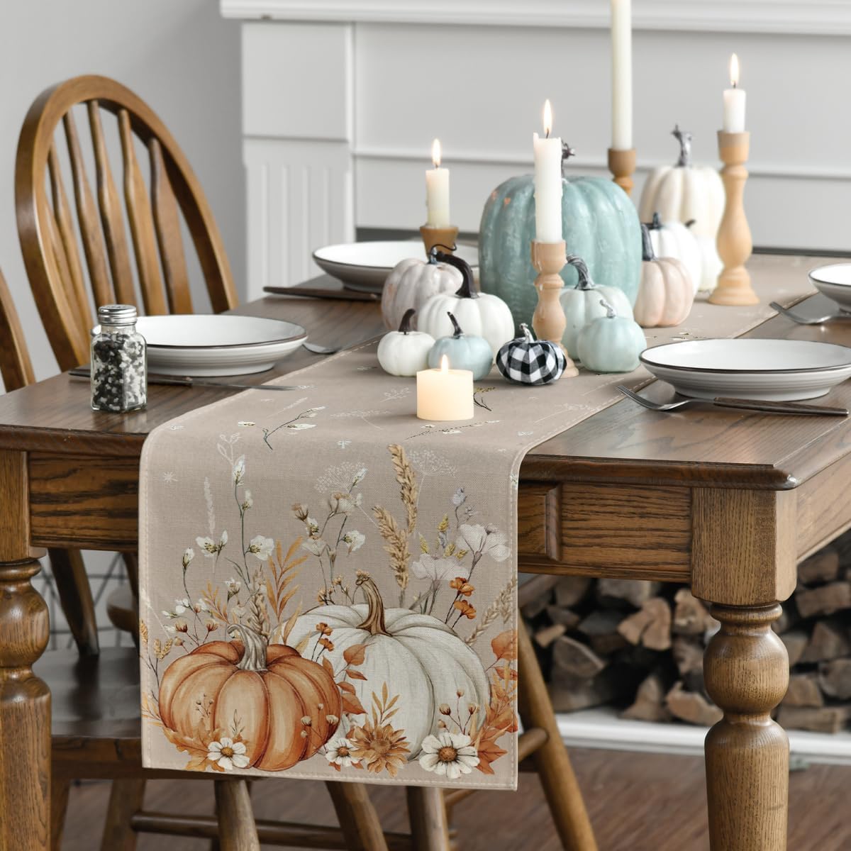 Detalle de Artoid Mode Fall Table Runner, 13 x 72 Inch