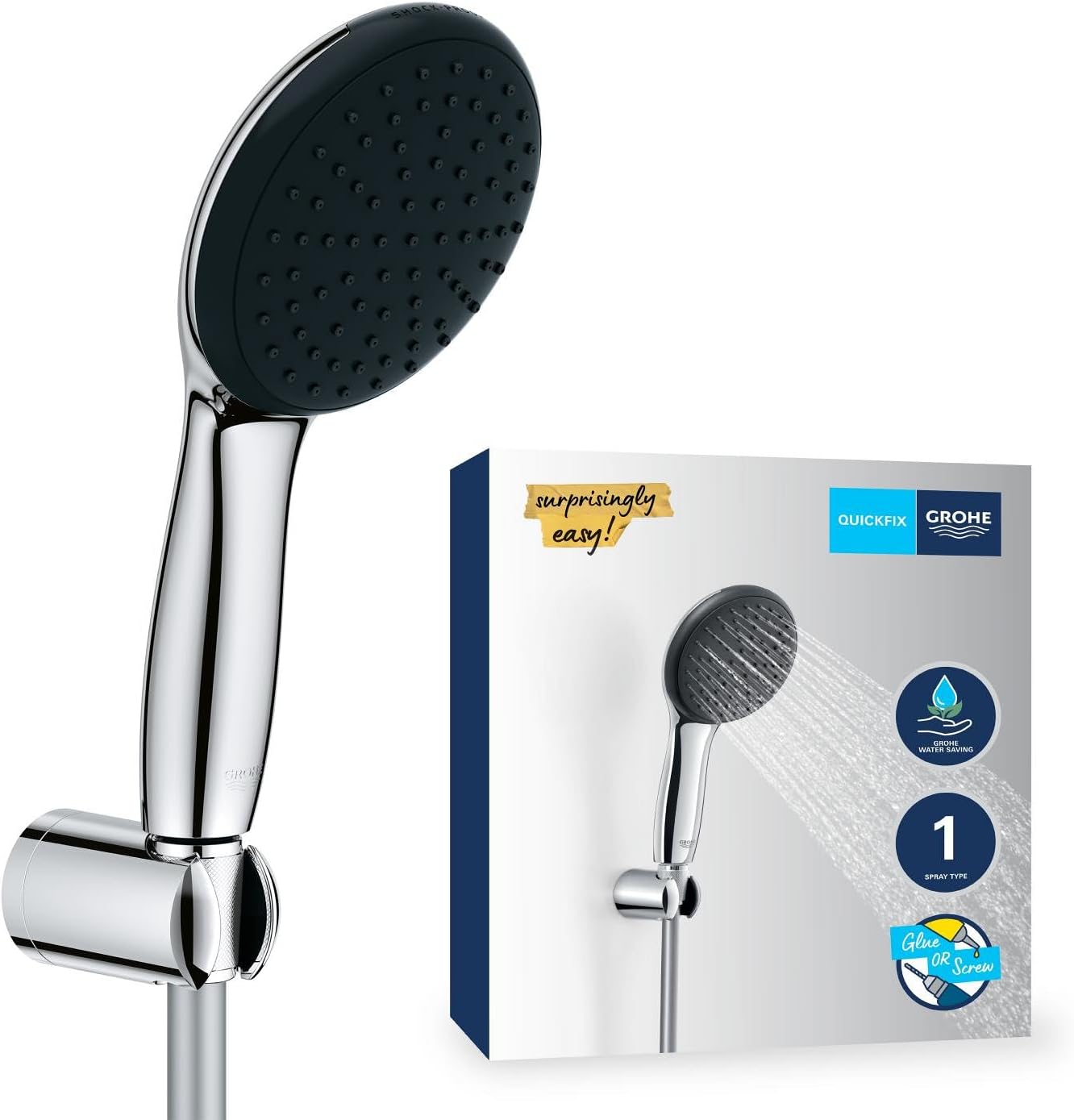 Thumbnail 6 de GROHE Vitalio Start 110: manopola doccia con getto Rain fisso e installazione rapida (26720001)