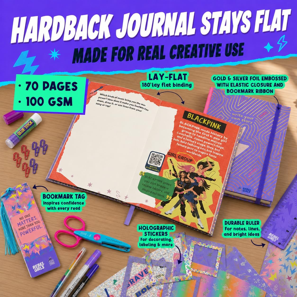Thumbnail 6 de Rebel Girls DIY Journal Kit for Girls 6-12