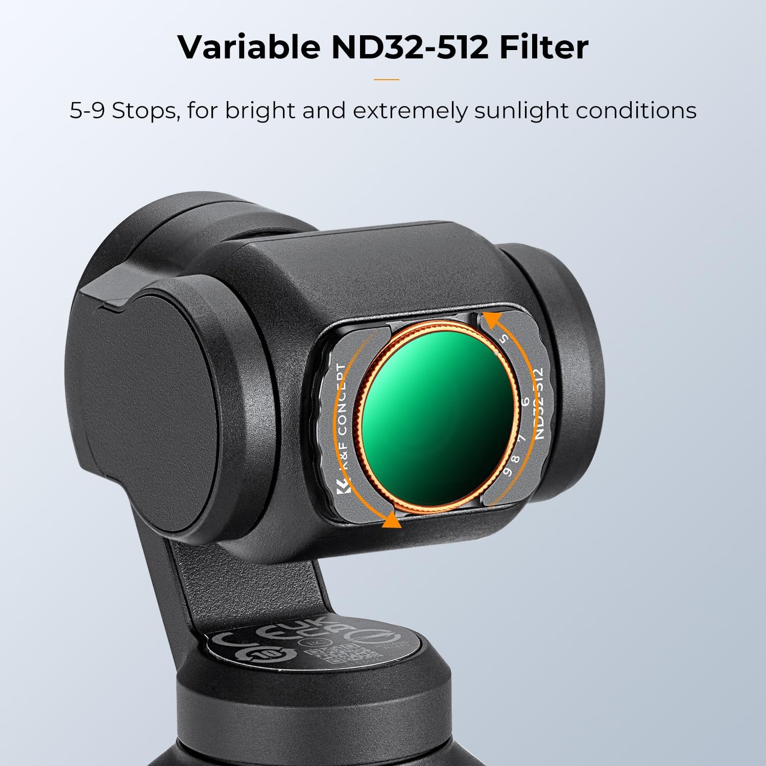 Thumbnail 4 de K&F CONCEPT Filtre ND2-32 ND32-512 Grand Angle CPL pour Osmo Pocket 3 — kit léger et polyvalent