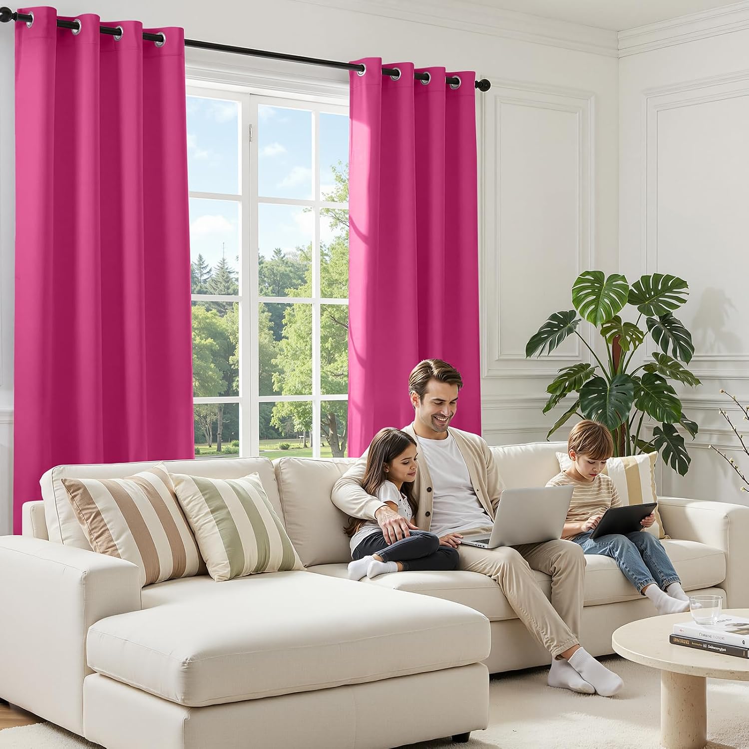 Detalle de HOMEIDEAS Blackout Curtains, 52 x 84 Inches