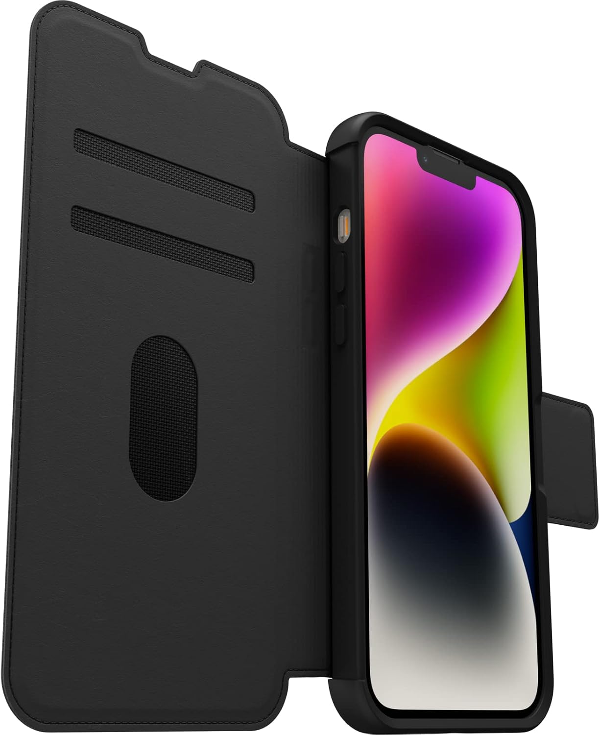 Detalle de OtterBox Strada per iPhone 14 Plus – custodia a libro in vera pelle, 2 slot e protezione 360°