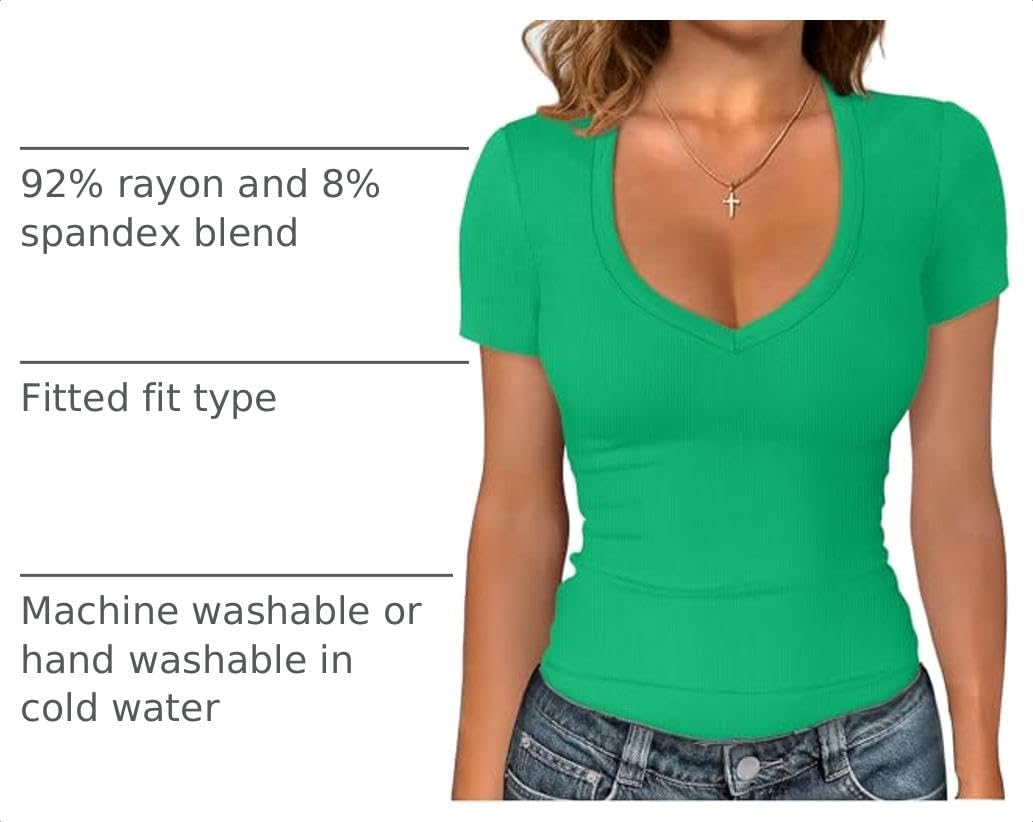 Thumbnail 3 de Sampeel Women's V-Neck Tee Rayon Blend
