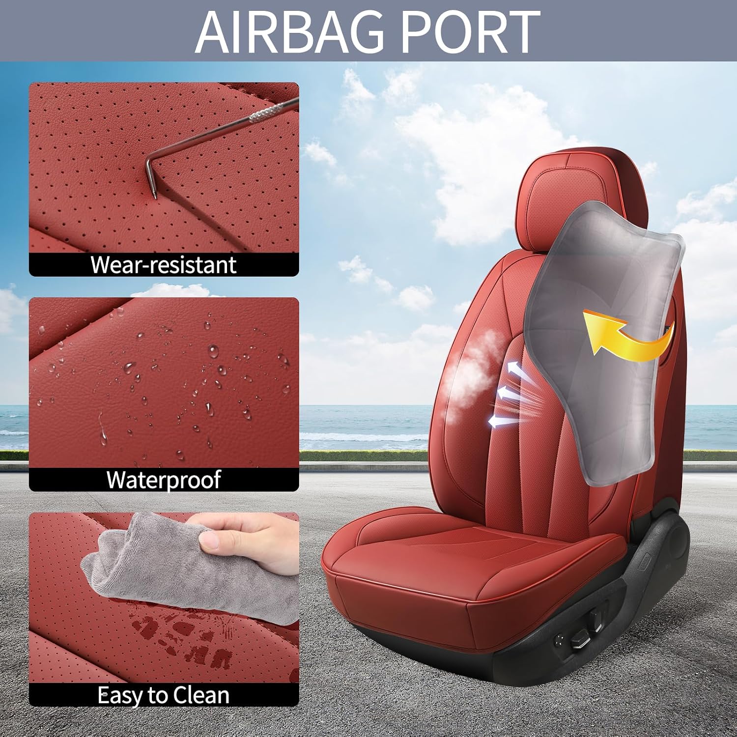 Thumbnail 2 de CarLuxor Leather Car Seat Covers