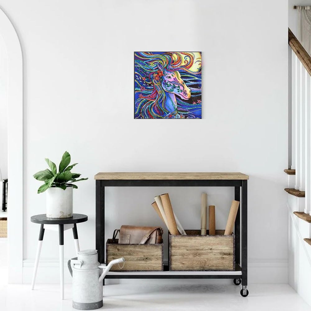 Thumbnail 4 de Kit Diamond Painting AUAUY 5D fai da te con unicorno 40 x 40 cm