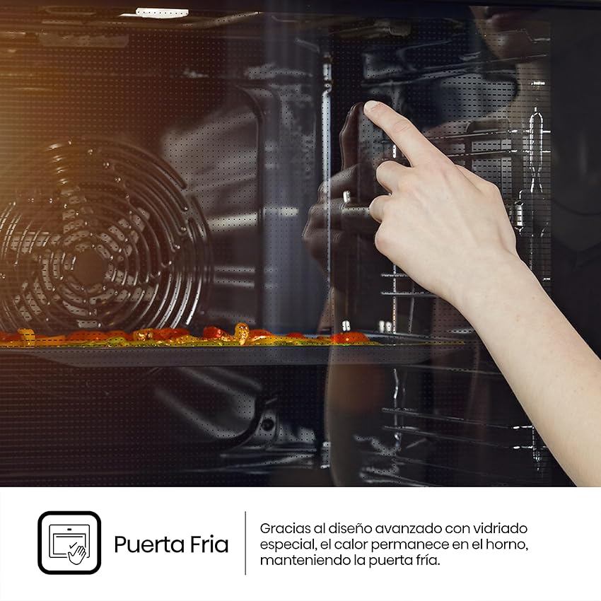 Detalle de Hisense BI62216AXE2 horno hidrolítico 77L con guía telescópica