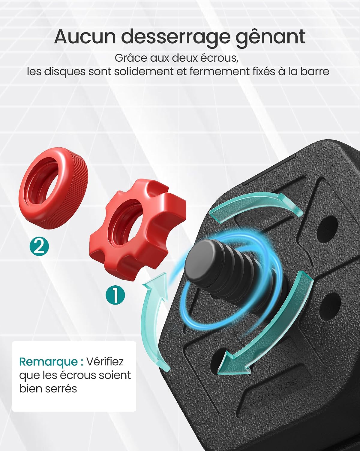 Thumbnail 4 de SONGMICS Set d’haltères hexagonales pour musculation 🏋