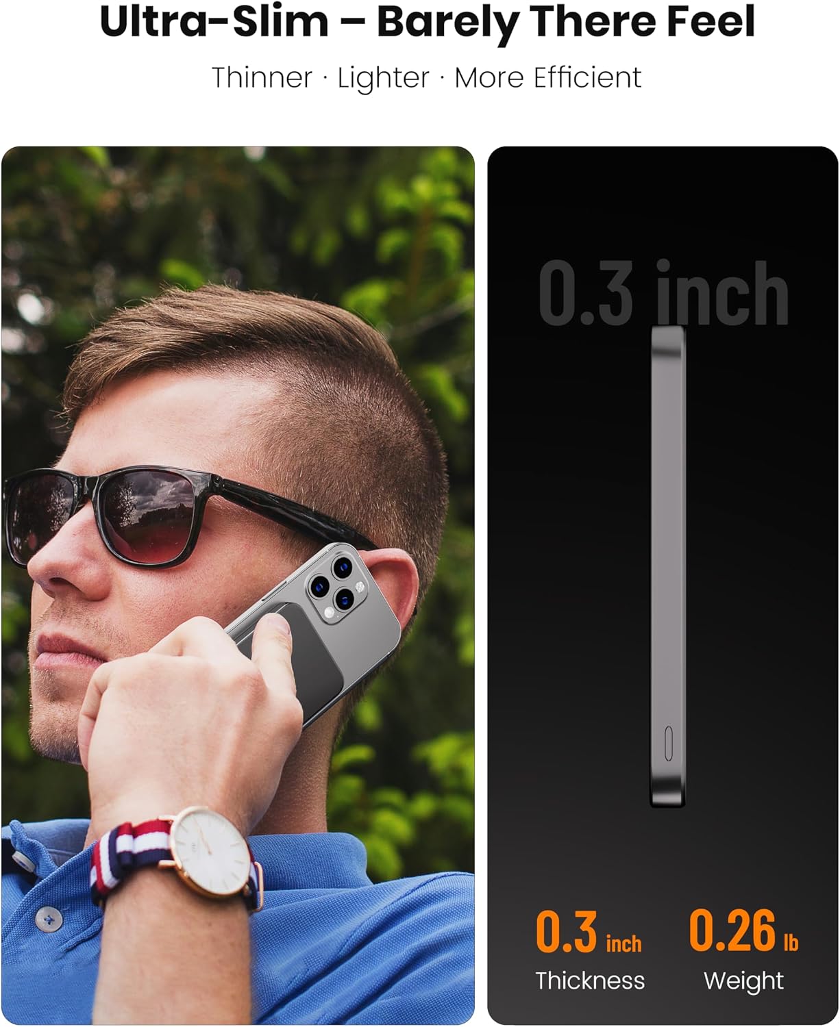 Thumbnail 1 de Catmart V11 Magnetic Power Bank, 5,000mAh Titanium, 0.3-Inch Slim Design