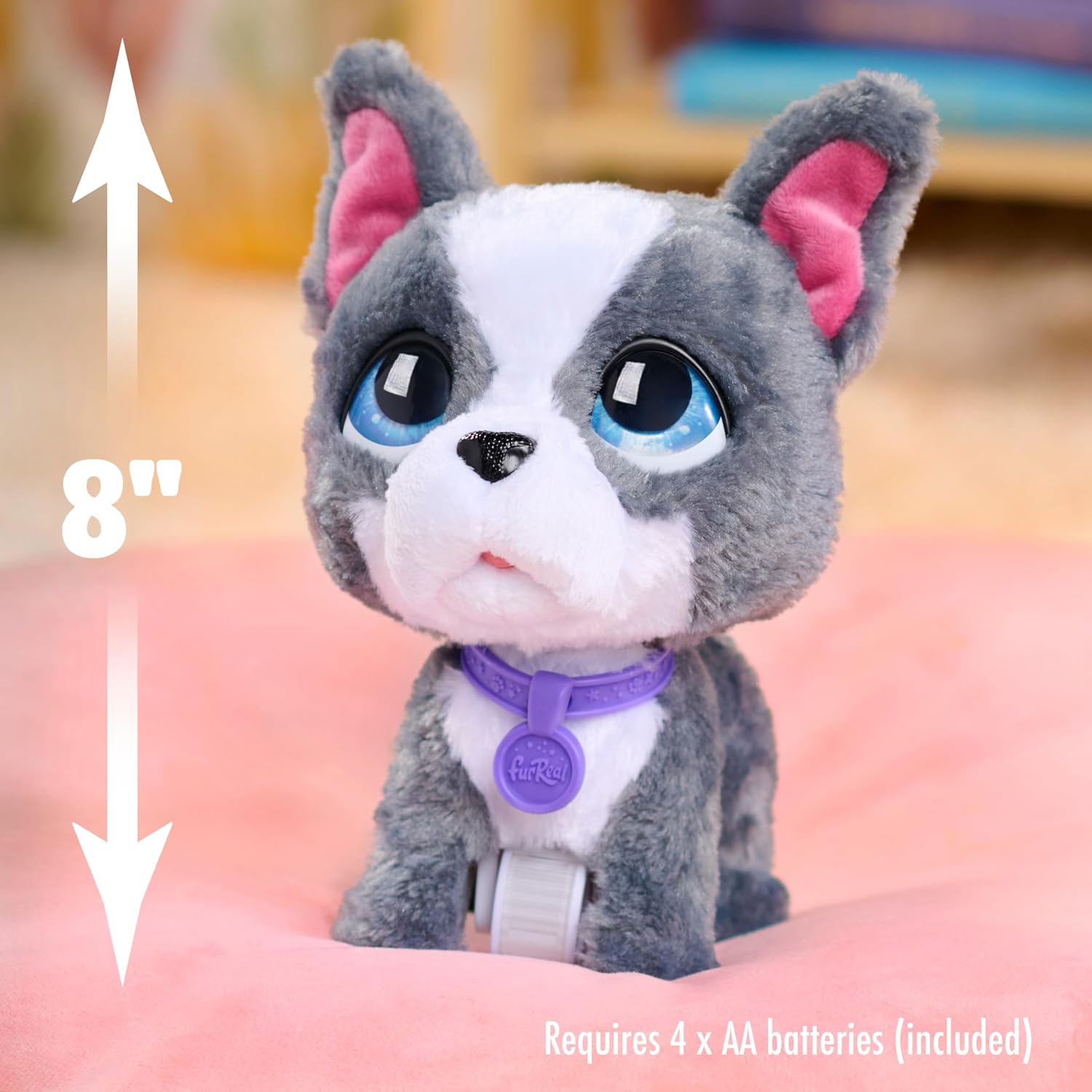Thumbnail 2 de Just Play furReal Walk-A-Lots French Bulldog interactive toy (10 cm) with detachable leash