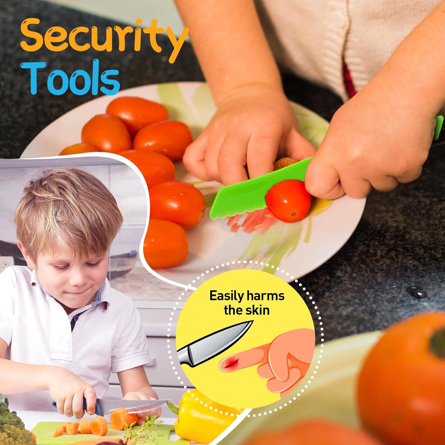 Thumbnail 5 de 16 Pieces Kids Knife Set: Toddler Safe Knives for Real Cooking