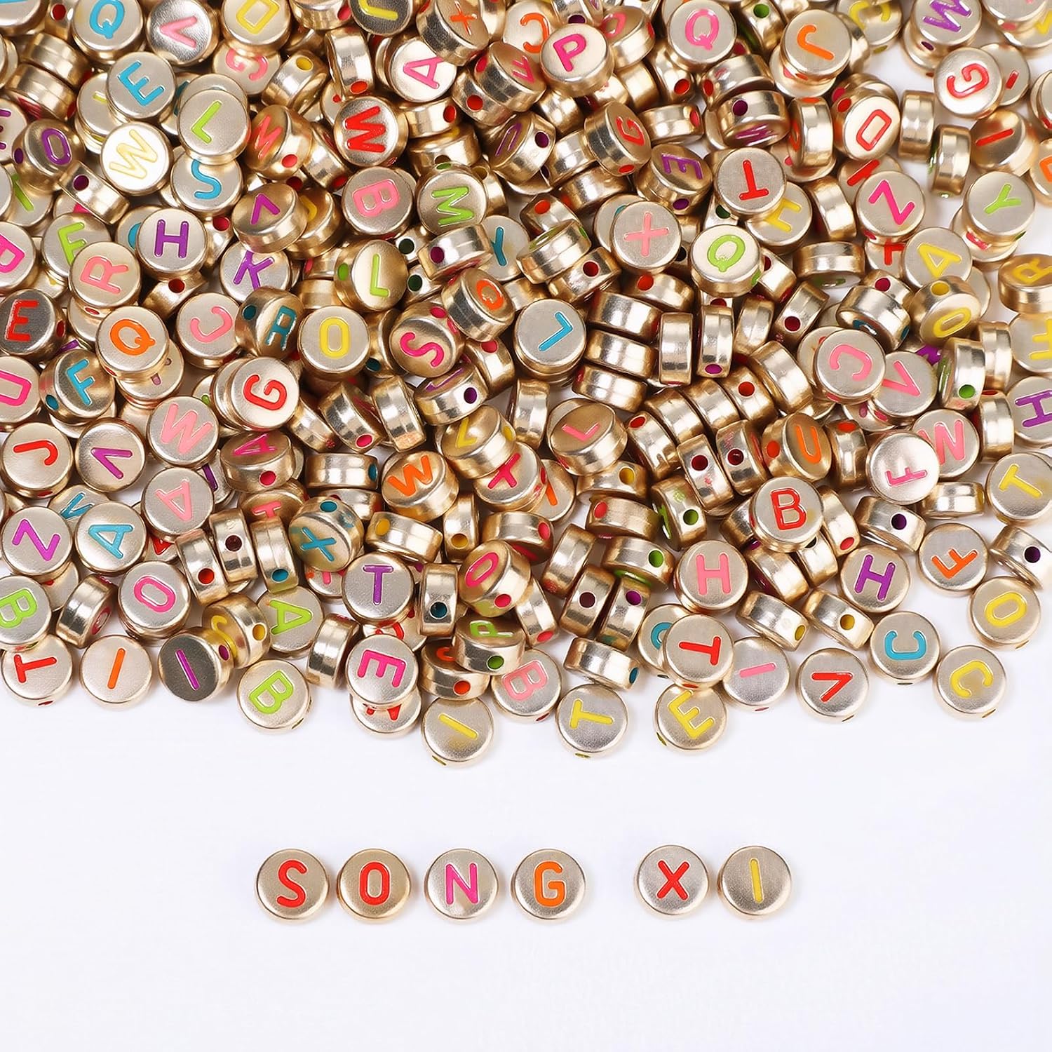 Thumbnail 6 de Song Xi Letter Beads 4 x 7 mm