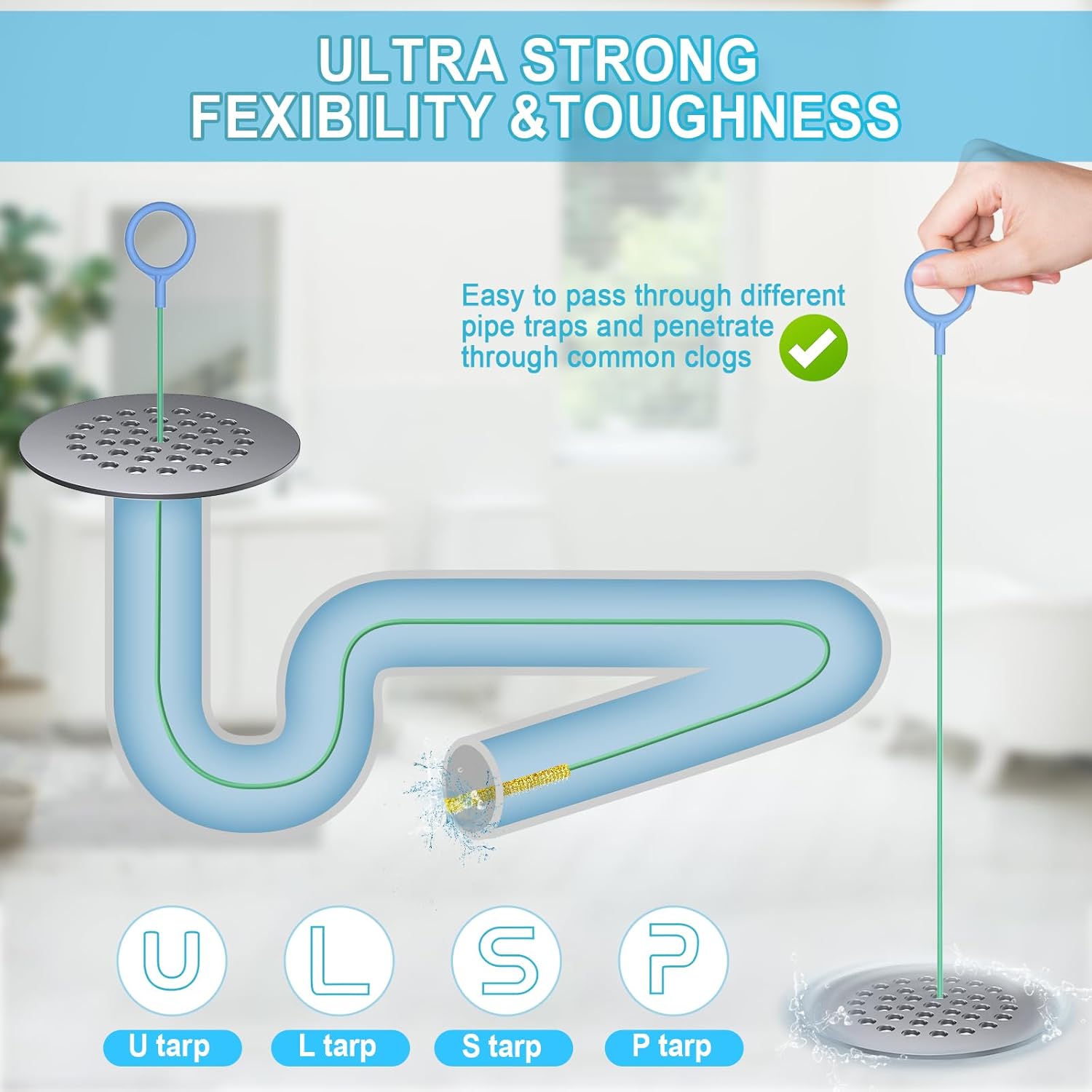 Thumbnail 5 de Kelly's Collection 30 Inch Drain Snake — sink unblocker 🛠