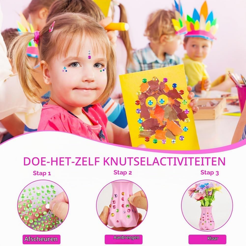 Thumbnail 4 de Vicloon P-MTXLTTW250820-FBA zelfklevende acrylsteentjes, 3, 4, 5 en 6 mm