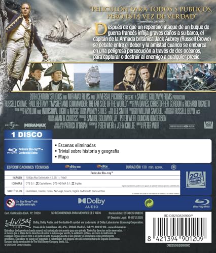 Detalle 2 de Master and Commander Blu-ray (2003) 📀