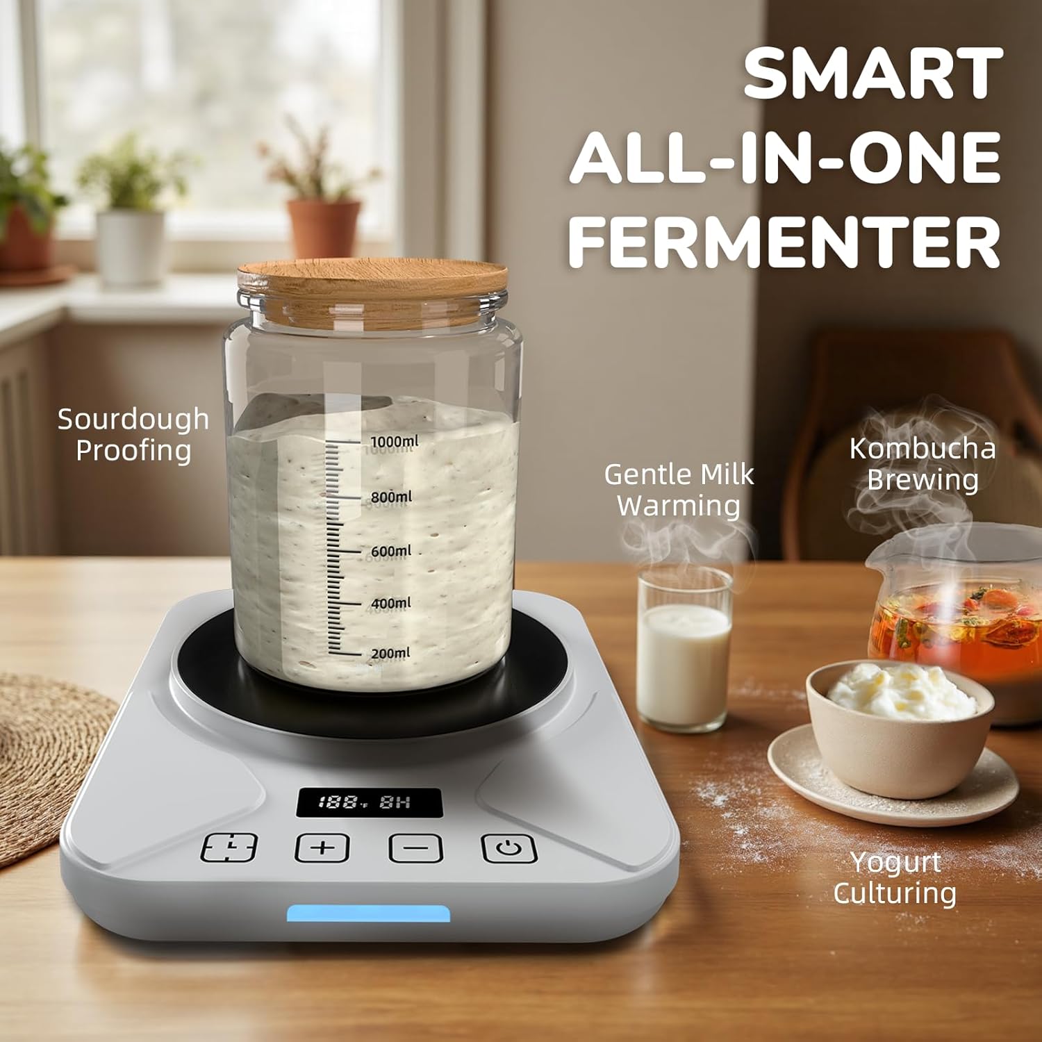 Thumbnail 4 de Sourdough Starter Warmer Mat 40oz jar capacity 🍞
