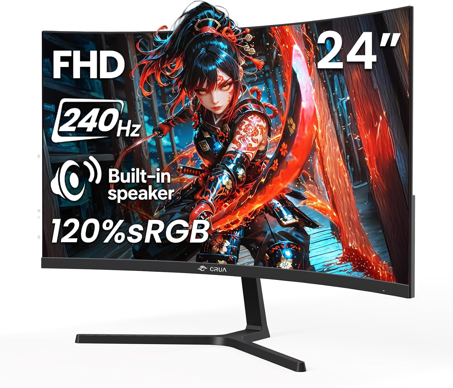 Detalle 2 de CRUA 24” 240Hz Curved FHD Gaming Monitor