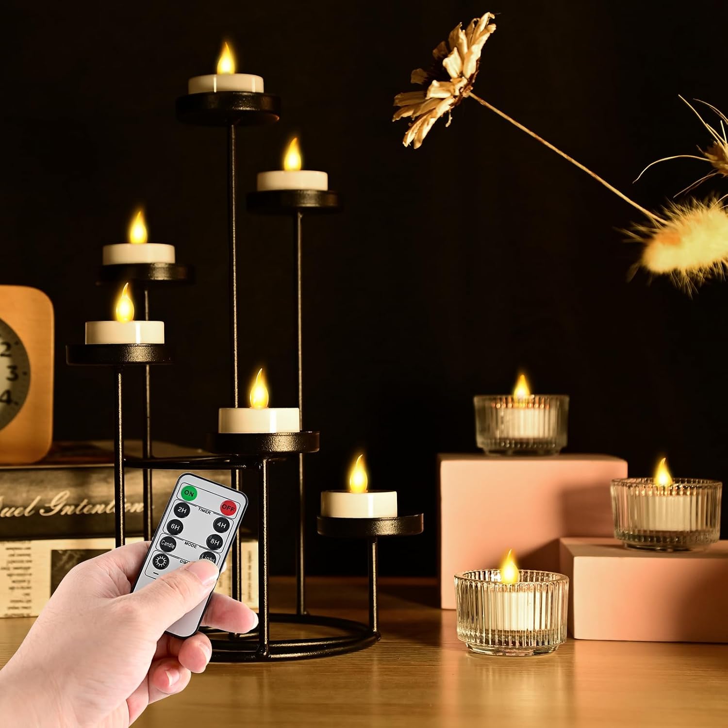 Thumbnail 1 de cimetech CL019 LED Flameless Tea Lights, 12-Pack with Remote Timer