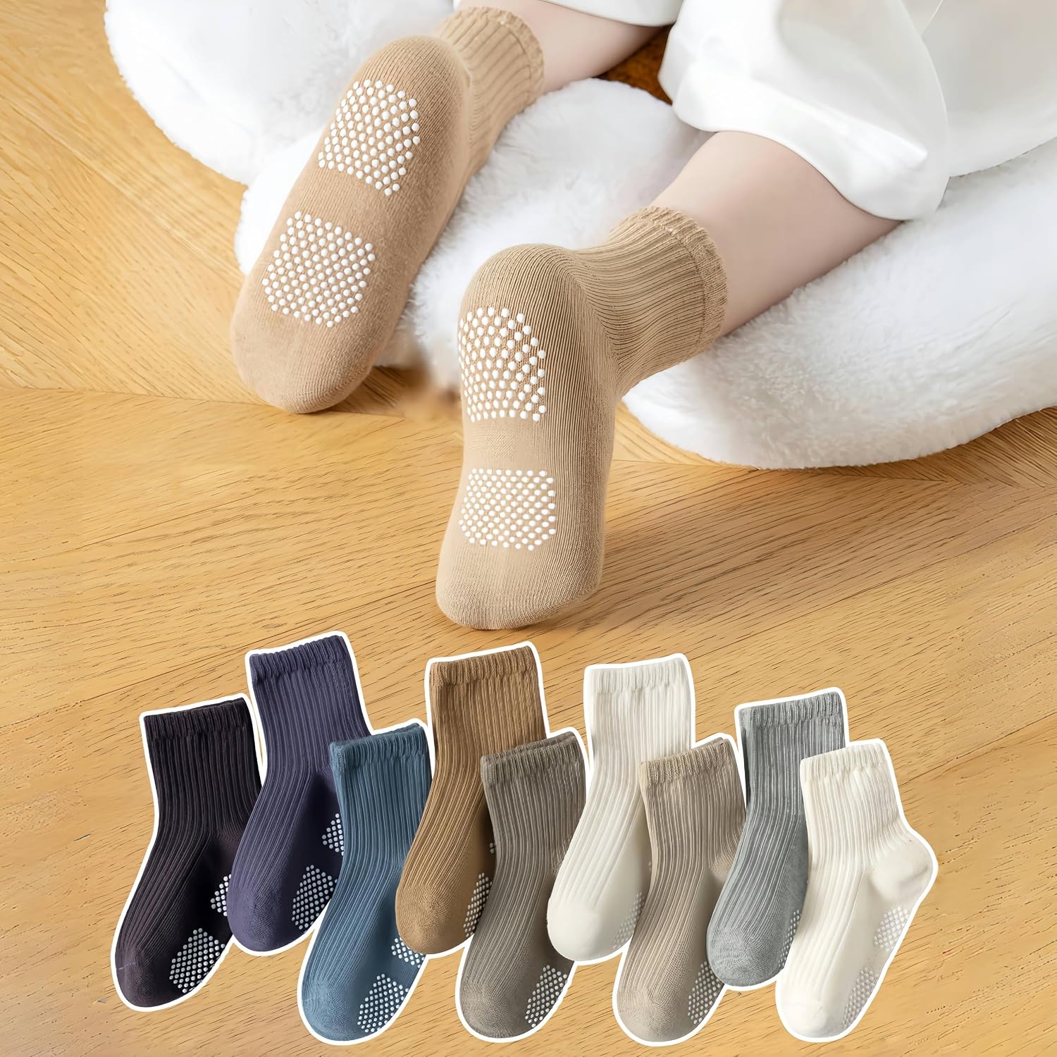 Thumbnail 5 de EUFANCE Toddler Grip Socks 9 Pairs