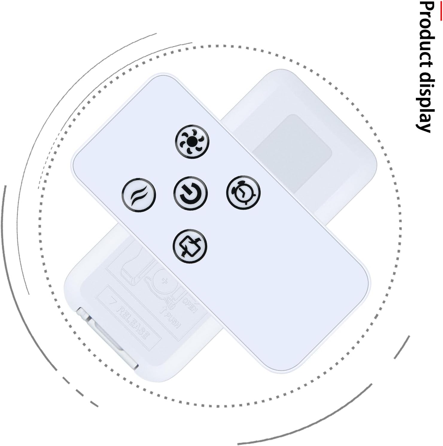Detalle 2 de TCNOUMT Replacement Remote Control for VonHaus 35” Tower Fan (2500491/2500492) – White