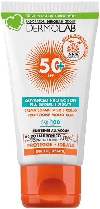 Thumbnail 5 de Dermolab Crema Solare Viso Antirughe SPF 30 con Acido Ialuronico – Alta Protezione per Viso e Collo, Texture Confortevole, 50 ml