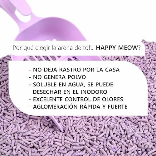 Thumbnail 2 de HAPPY MEOW Arena de Tofu para Gatos (18L/7,5Kg) – Natural, Biodegradable y con Lavanda