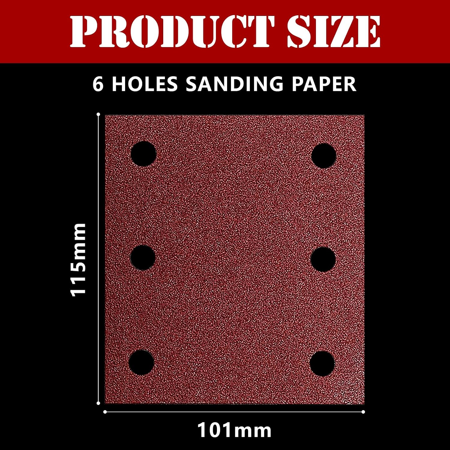 Detalle 2 de Geogieew HS-CT-115X100 klittenbandschuurpapier, 70 stuks, 7 korrels