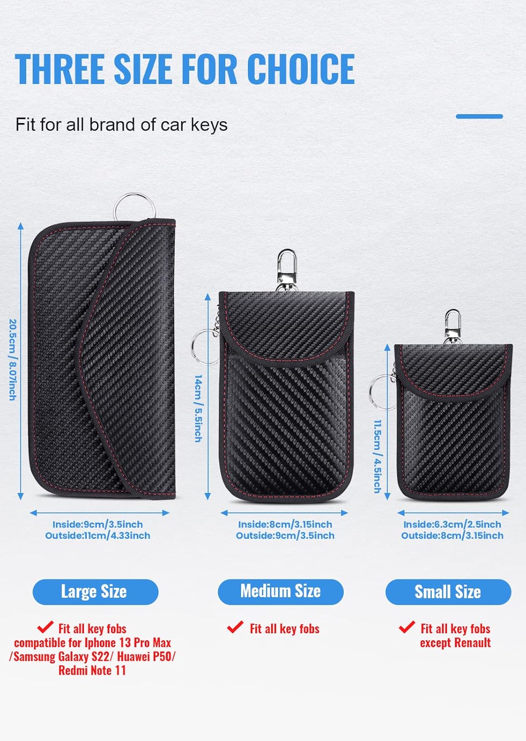 Detalle de lanpard Faraday Pouch 2-Pack for Car Keys 🔑