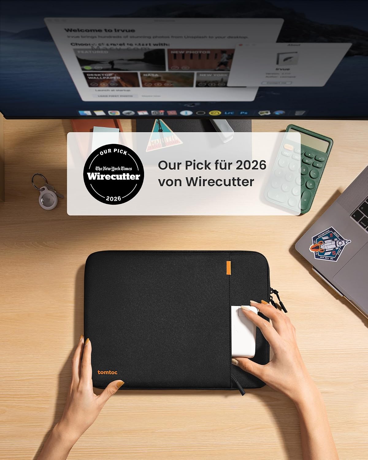 Thumbnail 1 de tomtoc 360° Laptop Tasche Hülle für 16-Zoll MacBook Pro M5/M4/M3/M2/M1 – wasserdicht, MIL-Standard